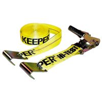 Keeper 04623 Tie-Down, 2 in W, 27 ft L, Polyester, Yellow, 3333 lb, Hook End Fitting