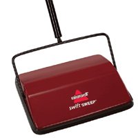 Bissell Refresh 2483 Carpet and Floor Manual Sweeper, 9-1/2 in W Cleaning Path, Orange