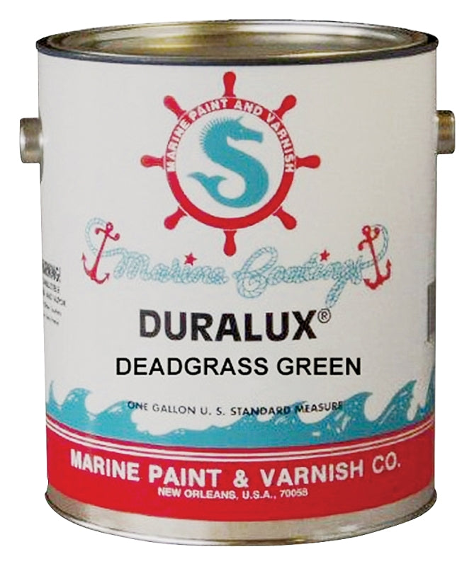 Duralux M745-4 Marine Enamel, Flat, Camouflage Dead Grass Green, 1 qt Can