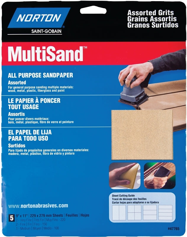 47765 SANDPAPER ALOX 9X11 ASST