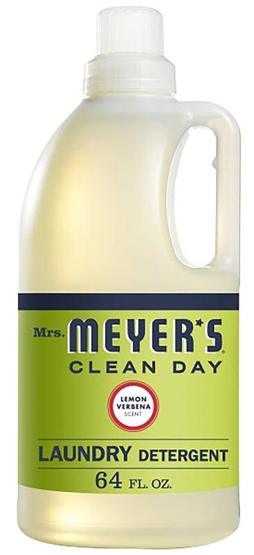 Mrs. Meyer's Clean Day 14631 Laundry Detergent, 64 oz Bottle, Liquid, Lemon Verbena