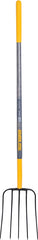 True Temper 2812300 Manure Fork, Oval Tine, Steel Tine, Hardwood Handle, Cushion End Grip Handle, 48 in L Handle