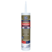 GE Advanced Silicone 2 2812562 Kitchen & Bath Sealant, Clear, 24 hr Curing, 10.1 fl-oz Cartridge