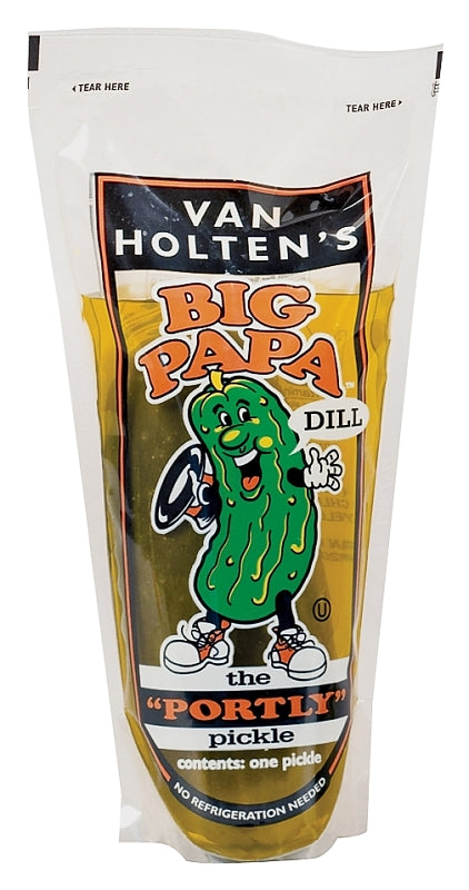 Van Holtens Big Papa Series DILL12 Jumbo Pickle, Hearty Dill Flavor, 13.2 oz Case