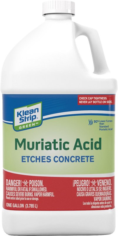 Klean Strip GKGM75006 Safer Muriatic Acid, Liquid, Slight Pungent, Pungent, 1 gal, Can