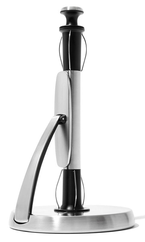 Oxo 1066736 Paper Towel Holder, 6.85 in OAW, 12 in OAL, Stainless Steel