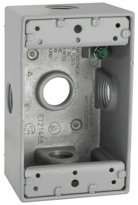 5323-0 WP BOX OTLT GRY 5CT 1/2