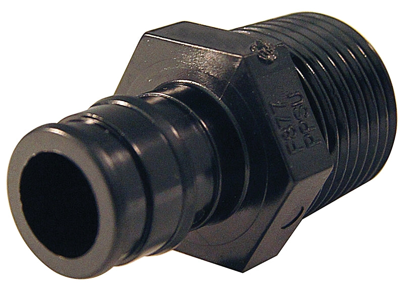Apollo Valves ExpansionPEX Series EPXPAM1210PK Pipe Adapter, 1/2 in, Barb x MPT, Poly Alloy, 200 psi Pressure
