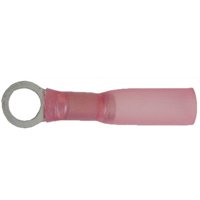 Calterm 65704 Ring Terminal, 300 V, 22 to 18 AWG Wire, Copper Contact, Red