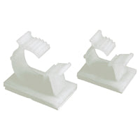Gardner Bender GKK-1575 Adjustable Ratcheting Cable Holder, Clamping Range: 3/4 in, Nylon/Plastic, White, Adhesive