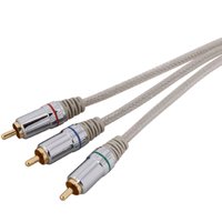 Zenith VC3006COMPON Video Cable, Silver Sheath, 6 ft L
