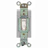 Eaton Wiring Devices 1242-7W-BOX Series Toggle Switch, White, 15 A, 120 V, 1.31 in L x 0.88 in W x 3.28 in H Dimension