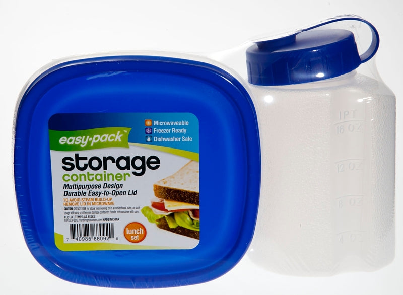 FLP 8092 Container and Juice Bottle Set, 1 pt Capacity