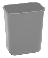 Continental Commercial 2818GY Waste Basket, 28.125 qt, Plastic, Gray, 15 in H