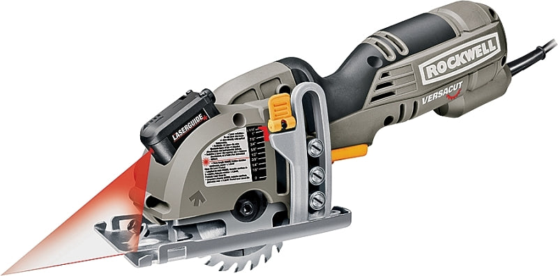 Rockwell RK3440K Circular Saw, 4 A, 3-3/8 in Dia Blade, 19/32 in Arbor, 0 deg Bevel