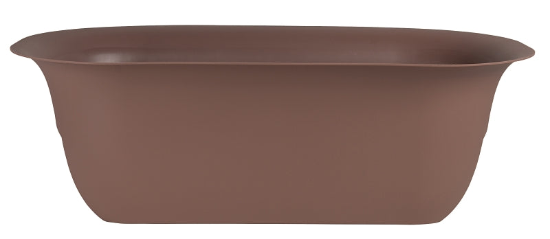 Bloem Modica MR2445 Planter, 14 in W, 26 in D, Resin, Chocolate