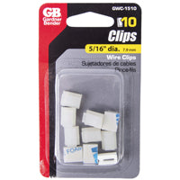 Gardner Bender GWC-1510 Wire Clip, Poly, White, Stick-On
