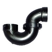 US Hardware P-098C Bathtub Trap, ABS, Black, 1-1/2 x 1-1/2 in ID