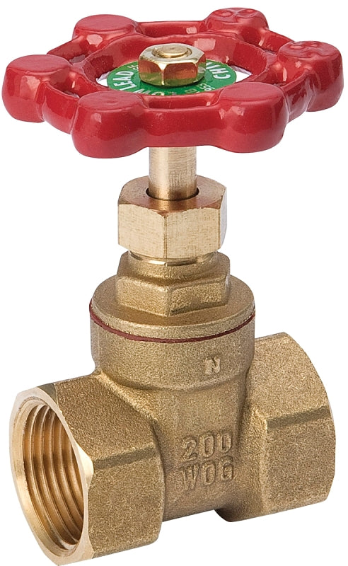 B & K ProLine Series 100-405NL Gate Valve, 1 in Connection, FPT, 125, 200 psi Pressure, Brass Body