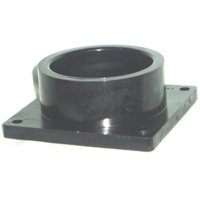 US Hardware RV-700C Socket with Flange, 1-1/2 in ID, Slip, ABS, Black