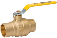 B & K 107-855NL Ball Valve, 1 in Connection, Compression, 125, 600 psi Pressure, Manual Actuator, Brass Body