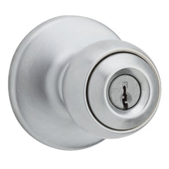 Weiser Yukon Series 9GAC5310-048 Entry Door Knob, 1-7/8 in Dia Knob, Satin Chrome