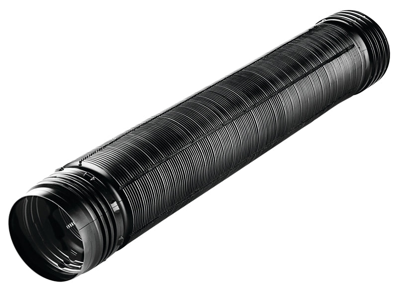 Amerimax 54022 Drain Pipe Tubing, 4 in, PVC, Black, 8 ft L