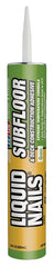 Liquid Nails 5119874 Construction Adhesive, White, 828 mL Cartridge