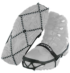 Yaktrax Pro Series 08609 Shoe Traction Device, Unisex, S, Spikeless, Black