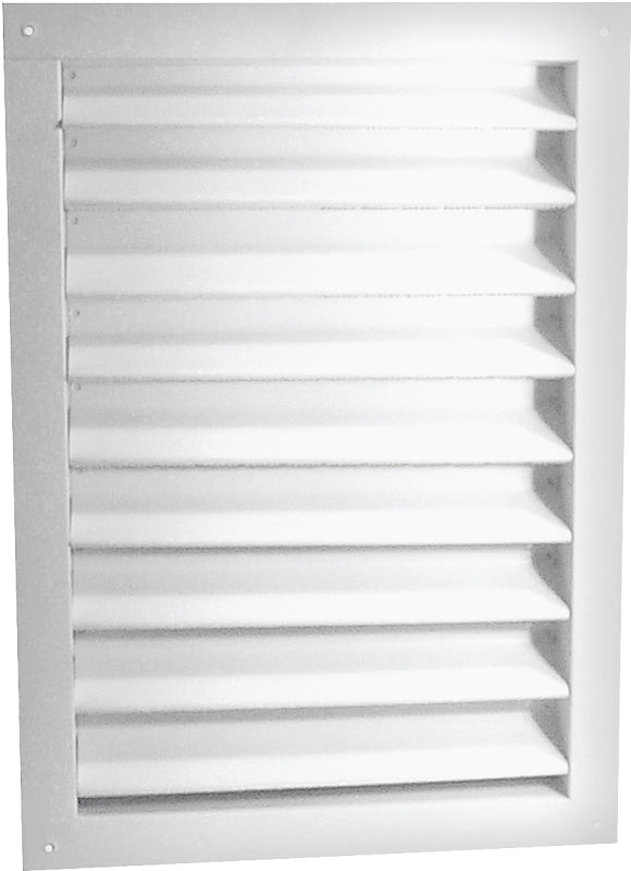 Master Flow DA2430W Dual Louver, 32-1/4 in L, 26-1/2 in W, Aluminum, White