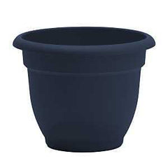 Bloem Ariana Series AP0870 Planter, 8 in Dia, Resin, Navy