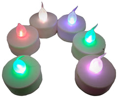 Hometown Holidays 19373 Tea Light Candle, White Candle, Button Battery, LED Bulb