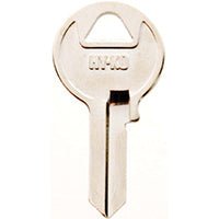 Hy-Ko 11010M1 Key Blank, Brass, Nickel, For: Master Cabinet, House Locks and Padlocks, M1 Key Number