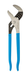 Channellock 440 Tongue and Groove Pliers, 12 in OAL, 2-1/4 in Jaw Opening, Blue Handle, Cushion Grip Handle