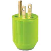 Eaton BP3867-4GN Electrical Plug, 2-Pole, 15 A, 125 V, NEMA: NEMA 5-15, Fluorescent Green
