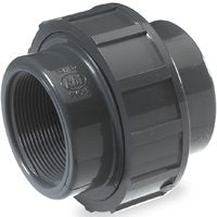 B & K ProLine 164-105 Pipe Union, 1 in, FIP, PVC, Gray, SCH 80 Schedule, 150 psi Pressure