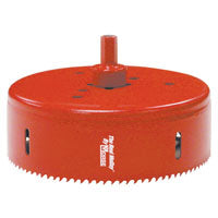 Morse Real McCoy TA76 Hole Saw with Arbor, 4-3/4 in Dia, 1-15/16 in D Cutting, 7/16 in Arbor, 4/6 TPI, HSS Cutting Edge