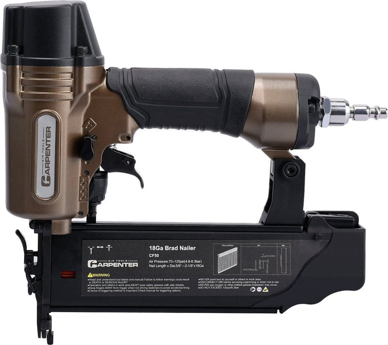 Carpenter Air Tools CF50 Brad Nailer, 100 Magazine, Strip Collation, 5/8 to 2-1/8 in Fastener