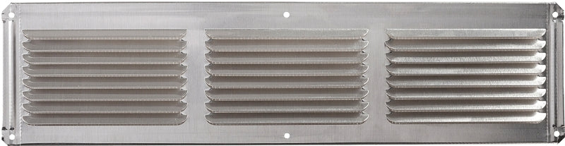 Master Flow EAC16X4 Undereave Vent, 4 in L, 16 in W, 26 sq-ft Net Free Ventilating Area, Aluminum, Mill