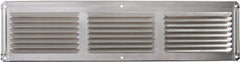Master Flow EAC16X4 Undereave Vent, 4 in L, 16 in W, 26 sq-ft Net Free Ventilating Area, Aluminum, Mill