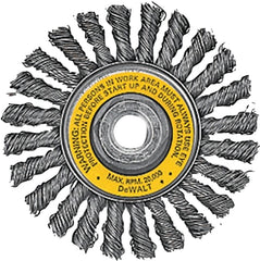 DeWALT DW4930 Wire Wheel Brush, 4 in Dia, 5/8-11 Arbor/Shank, 0.02 in Dia Bristle, Carbon Steel Bristle