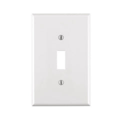 Leviton PJ1-W Wallplate, 4-7/8 in L, 3-1/8 in W, 1 -Gang, Nylon, White