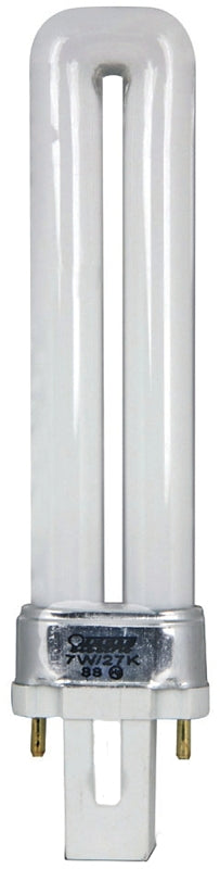 Feit Electric BPPL7 Compact Fluorescent Bulb, 7 W, PL Lamp, G23 Lamp Base, 400 Lumens, 2700 K Color Temp