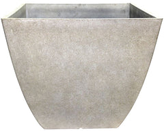Southern Patio HDR-012184 Newland Planter, 16 in W, 16 in D, Square, Resin, Bone