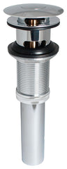Stylewise K820-75 Pushbutton Sink Drain, 1-1/4 in Connection, Brass, Chrome