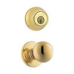 Weiser Huntington x Deadbolt Series 9GSC74510-010 Combination Lockset, Knobs Lock, Traditional Design, Brass, 2 Grade
