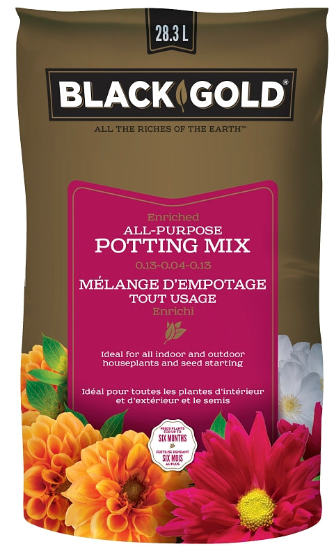 Black Gold 1410102.LT028.3P All-Purpose Potting Mix, 28.3 L