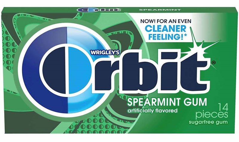 Orbit Gum 21484 Chewing Gum, Spearmint Flavor
