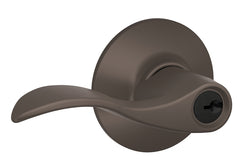 Schlage Accent Series F51 V ACC 613 Door Handleset, Mechanical Lock, Oil Rubbed Bronze, Lever Handle, Metal, Residential