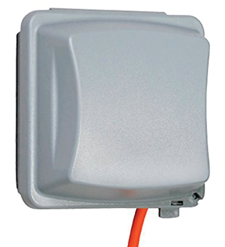 Taymac MM2410GCN Weatherproof In-Use Box Cover, 2-3/4 in L, 5-7/16 in W, Polycarbonate, Gray
